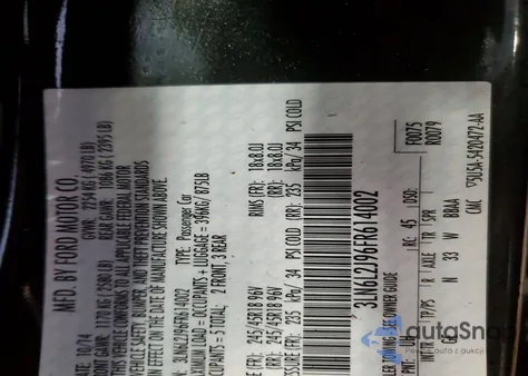 2015 Lincoln Mkz from USA, damaged, VIN 3LN6L2J96FR614002